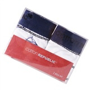 Cotton RepubLic 棉花共和国 两条装 条纹系列 男式 三角裤01113004 白色 XXL
