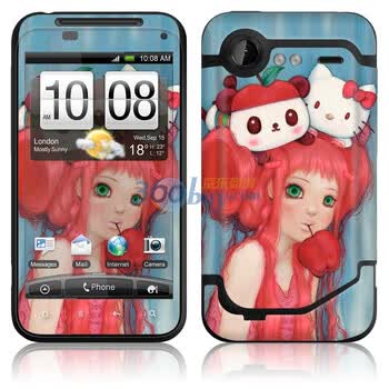 ideaSkin HTC Incredible S / G11 / 惊艳 / S710e 咬苹果的女孩 外壳保护套皮贴膜 ENDAVC232084