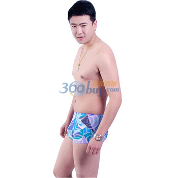 蕾渧 leidi 一片式无痕男士内裤 2条装 TMLD02007 天蓝纹 XXL