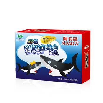 阿卡奇 AD型多维鲨鱼肝油胶丸 15粒