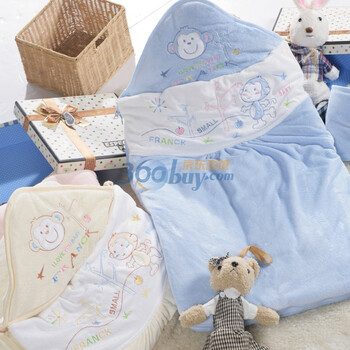 【小富兰克】秋冬婴儿用品大抱被 夹棉婴儿童睡袋宝宝防踢被 2156 粉红色 0到2岁