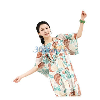 莱薇妈咪 爆款孕妇装 孕妇裙 夏装 雪纺孕妇连衣裙 96315淡青色M