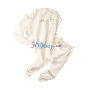 贝贝怡（bornbay） BB805 宝宝服 半高领套装 婴儿童装内衣米色110码