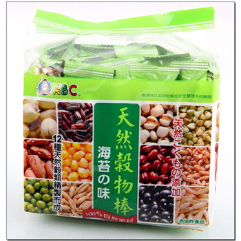 ABC牌天然谷物棒（海苔味）+ABC牌天然谷物棒（蛋黄味）+ABC蒟蒻糙米卷 袋装 180个*3包 3种口味
