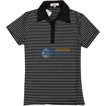 YISHION以纯 T恤女装休闲短袖条纹针织衫T恤 10223892 黑色 M
