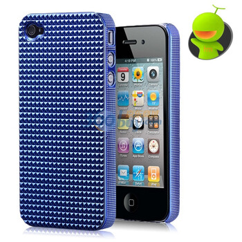 哈密瓜（hamimelon） 010103000750　钻石纹　iphone4手机 保护套　外壳 蓝色