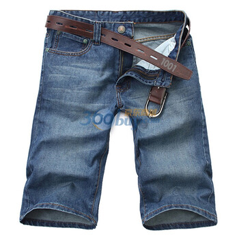 维杰斯WINJEANS 2012新款潮男兰色五分牛仔短裤 3款可选 K12001001 浅蓝色 38
