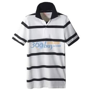 Giordano佐丹奴 Polo 男撞色自由间修身珠地Polo 01011008 幽灵白 XL
