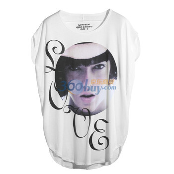 Giordano佐丹奴 T恤 女印花Big Tee 01391065 幽灵白 L