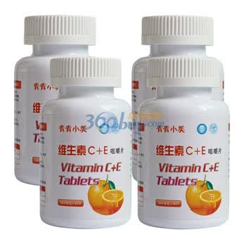 青青小美维生素C+维生素E(维生素C+E))咀嚼片 4瓶装