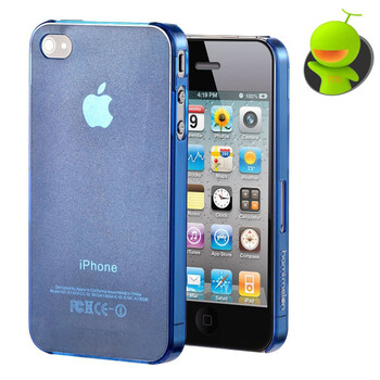 哈密瓜（hamimelon）HM0136 iphone4保护套 0.6mm透感系列 磨砂外壳 后壳 保护壳 蓝色