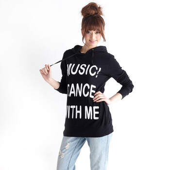 米娜 Mina collection 魅力 logo时尚长卫衣 9Y0046 黑色 L