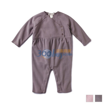 dave&bella 春季新款 超细摇粒绒宝宝连体衣/婴儿哈衣爬服 D23 咖啡 80(24M)