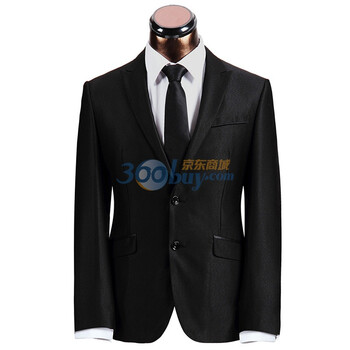莱克斯顿luxdon 男士修身正装西服套装 职业正装 西装 111508 黑色 54