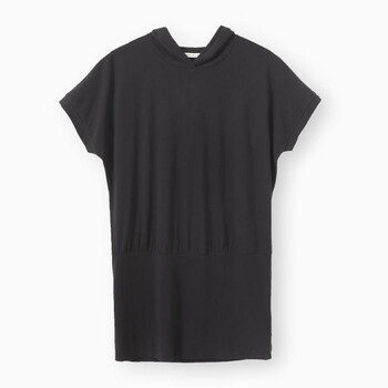 初刻CRUCCO 女装 针织女蝙蝠短袖连衣裙 2011秋冬新款 00011702 黑色 XS