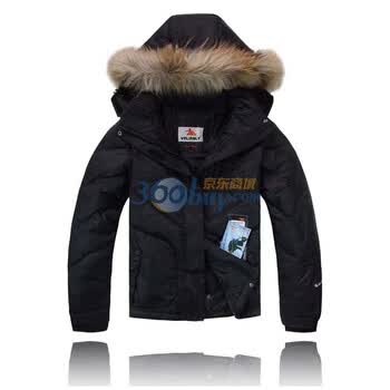 包邮2011泛户外 新款女款羽绒服滑雪服 貉子帽毛防水防风透气保暖DF107 黑色 52/XXL/180