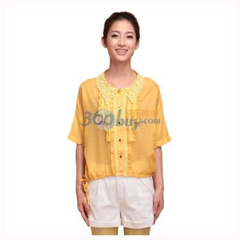八锻锦BETOUCH:b+超热卖日系宽松衬衫 2650A3X 黄色 L