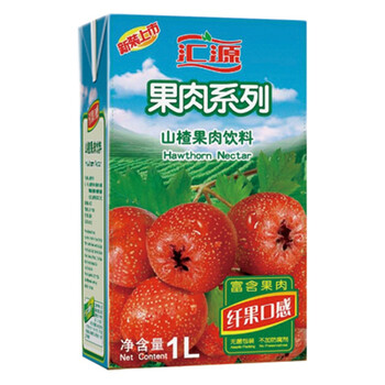 汇源40%山楂果肉1L*12盒