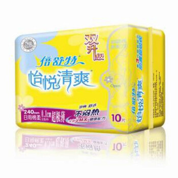 倍舒特 怡悦清爽 超极薄 日用 卫生巾 10片 QS14310