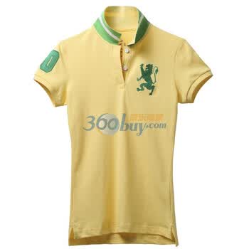 Giordano佐丹奴 Polo 女活力狮王纤腰Polo 01311027 黄绿色 XL