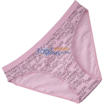 棉花共和国 Cotton Republic LOGO印花 女士三角裤 51113121 粉红 XL