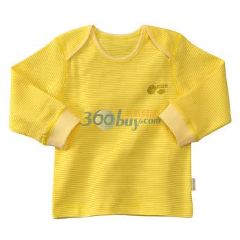 贝贝怡（bornbay） BB313 宝宝服 活动肩上衣 婴儿童装内衣 浅黄色 100码