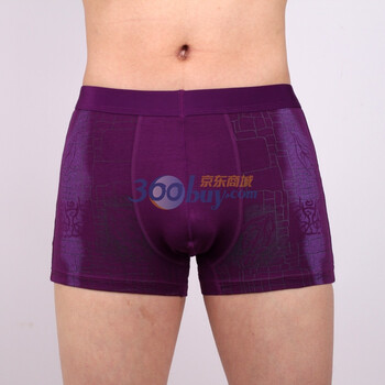 伊维雅/jemis 男士内裤平角裤舒适吸汗性感底裤u12003 紫色 XL