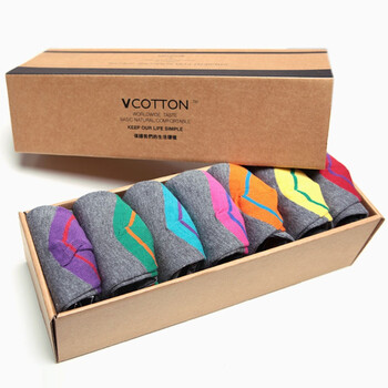 VCOTTON维棉 i weekly男士时尚商务星期袜（7双装） 混色 均码