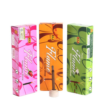 RAJ印度香熏香薰香 檀香 茉莉 玫瑰 柱式三宝礼品装ZSTZ1001含香座 100g