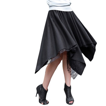 韩都衣舍 韩国2012春装上新半身裙不规则纯色半身裙FP1067 黑色 均码