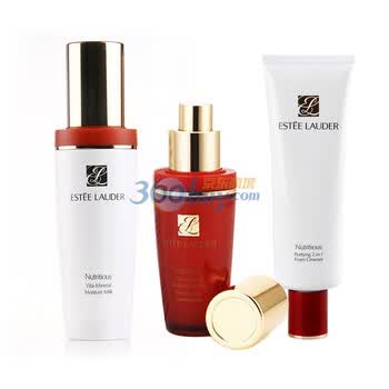 雅诗兰黛 鲜活营养3件套装(精华露30ml+营养乳液50ml+洁面乳125ml)