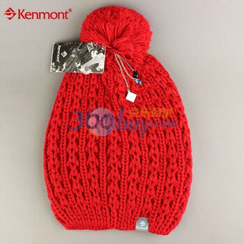 kenmont 超人气后托式水晶吊坠手工帽 红色