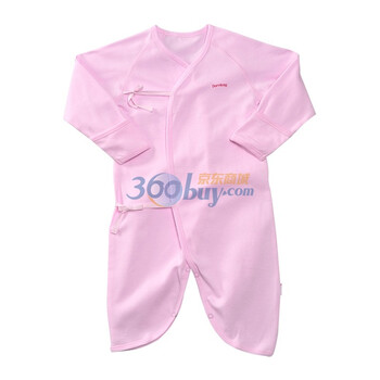 贝贝怡（bornbay） BA015 宝宝服 绑带连体和尚服 婴儿童装内衣 浅粉红 66码