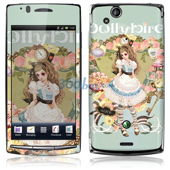 ideaSkin 索尼爱立信 XPERIA arc S / LT15i /LT18i/X12 爱丽丝多莉 外壳保护套皮贴膜 DBEC011866