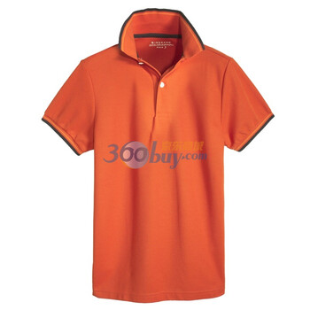Giordano佐丹奴 Polo 男速干撞色边珠地修身Dry Polo 01010006 橙色 XL