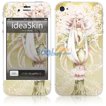 ideaSkin iPhone 4 樱花“日” 手机外壳保护套皮贴膜 CJKC061888