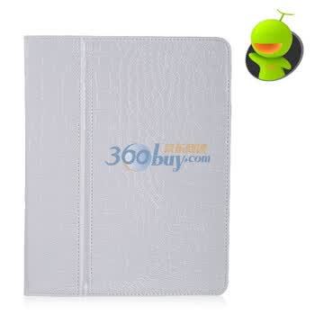 哈密瓜（hamimelon） HM0038　鳄鱼软皮智能　ipad2保护套 ipad 2 皮套 支架效果 智能休眠 白色