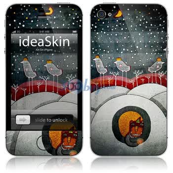ideaSkin iPhone 4 一个大雪天 手机外壳保护套皮贴膜 CJKC882110