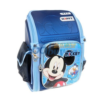 Disney/迪士尼 Mickey米奇/米妮卡通图案减负学生书包 双肩书包SM80238 深蓝色