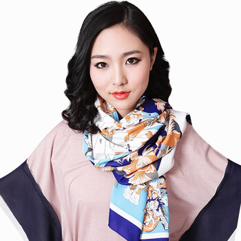 韩都衣舍 韩国2012春季新款女士百搭图案围巾KD2032 红色 均码
