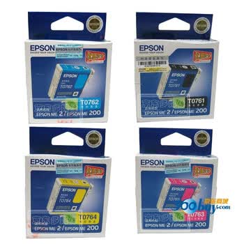爱普生（Epson）T0761 系列四色墨盒 C13T076180（适用ME2/ME200）