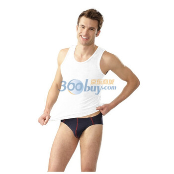 Hanes 恒适男式棉氨背心BUM806-美国专业内衣品牌 白色 XXL超大号