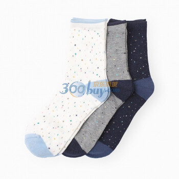 初刻CRUCCO 女袜 星点提花中筒袜 2011秋冬新品 00014530 白色 均码