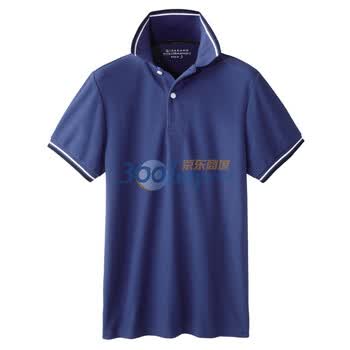 Giordano佐丹奴 Polo 男速干撞色边珠地修身DRY POLO 01010006 藏蓝 S