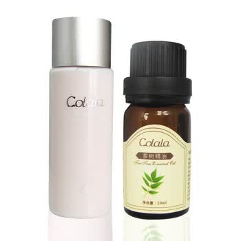 可拉拉焕白精粹调养乳100ml+可拉拉茶树精油10ml 祛痘保湿补水组合