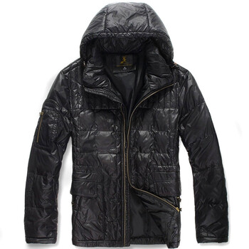 好衣府 秋冬装新品 特价男装 带帽90%羽绒服外套zd310 黑色 XXL