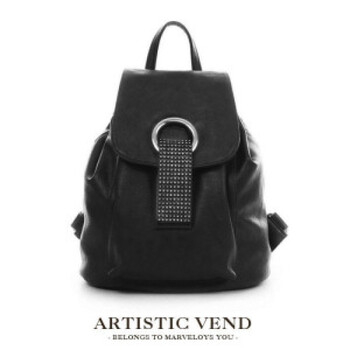 VEND 时尚个性女士双肩背包 VL801 黑色