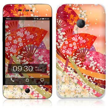 ideaSkin 魅族 MX 浪漫樱花扇 皮肤 手机保护套 保护膜 BBNA010286