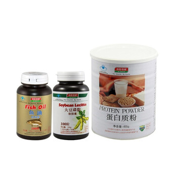 【大实惠组合】汤臣倍健蛋白质粉455g+汤臣倍健大豆磷脂软胶囊100粒+汤臣倍健鱼油软胶囊100粒