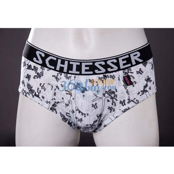 Schiesser舒雅 男士纯棉针织三角内裤(35-1558) 白色 XL